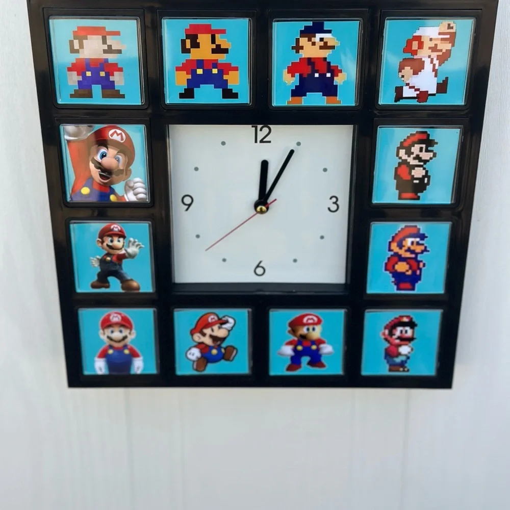 Nintendo Super Mario Brothers Throughout The Years Wall Clock